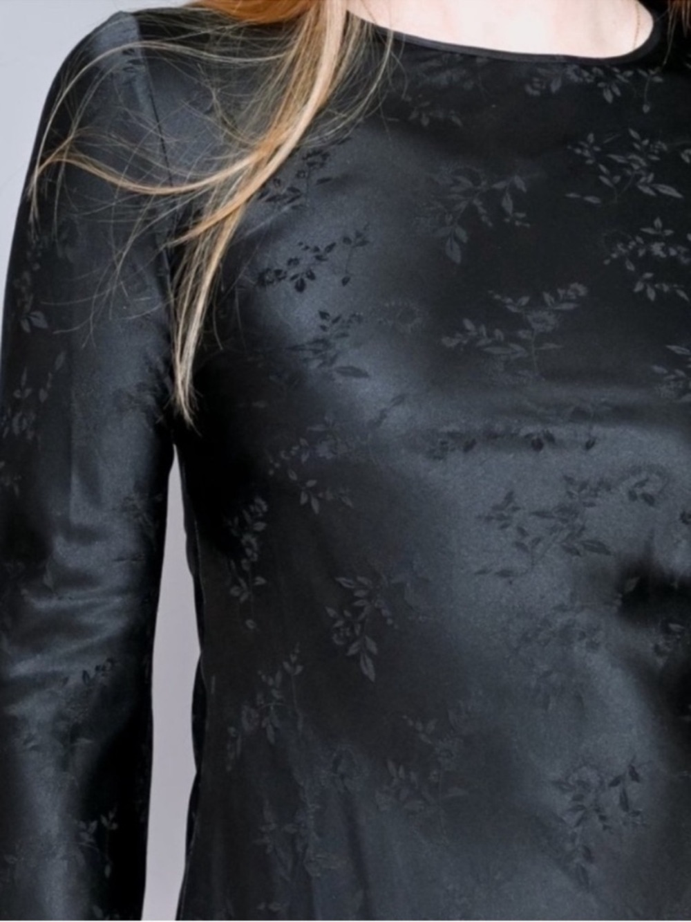 REFORMATION BLACK SILK MIDI DRESS - Picture 7 of 16